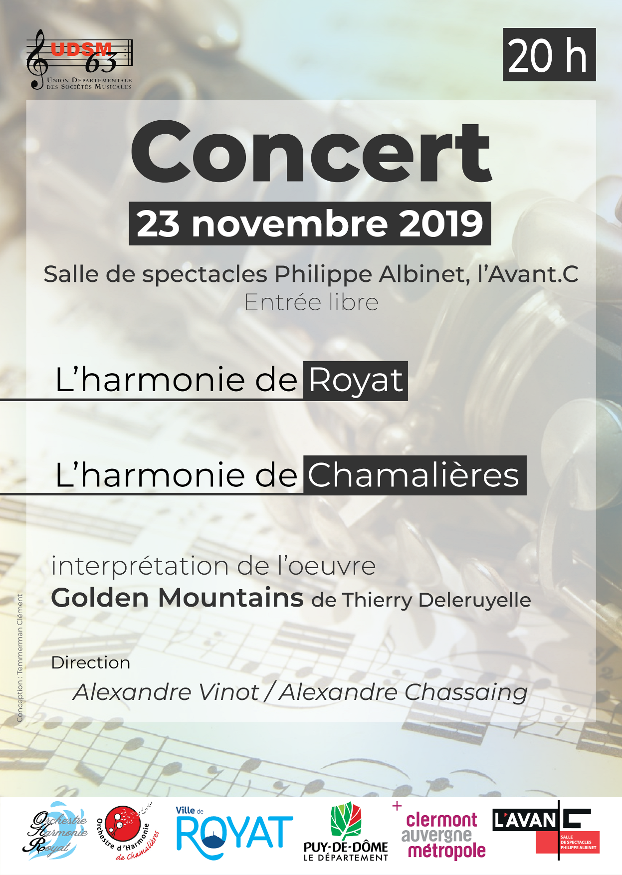Affiche concert 23 novembre 2019